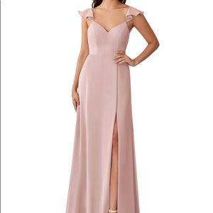 Azazie Everett dress in dusty rose
